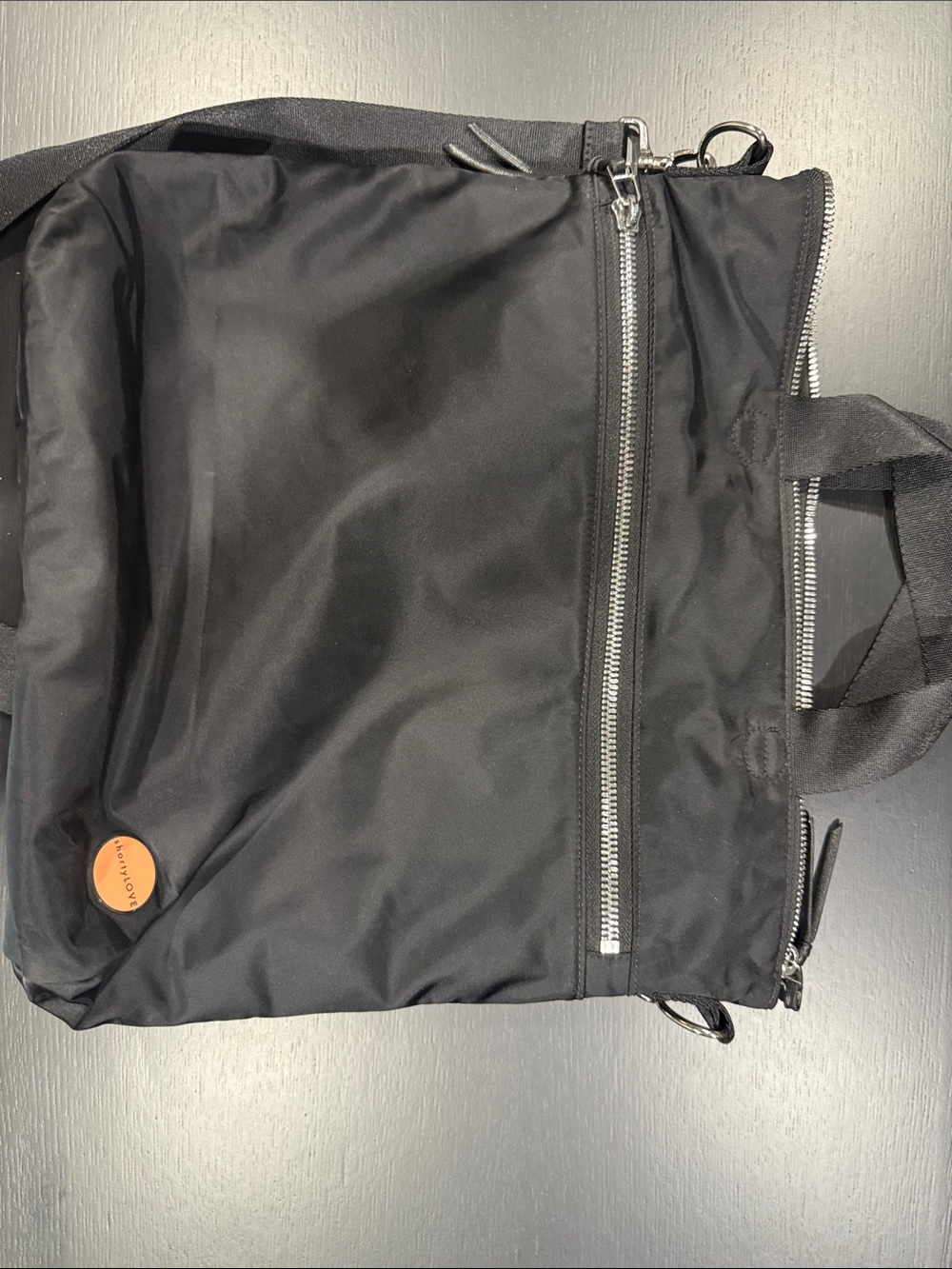 Women’s Black Laptop Tote Bag with Front Zip Pocket